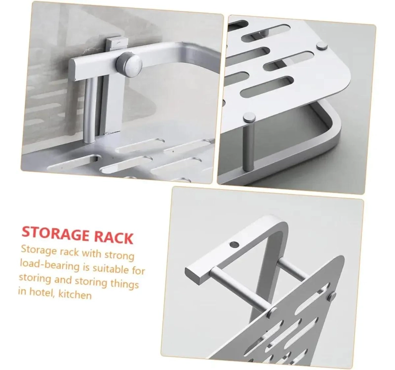 ESTANTE ORGANIZADOR DE DUCHA DE ALUMINIO PARA BAÑO Y COCINA - 6