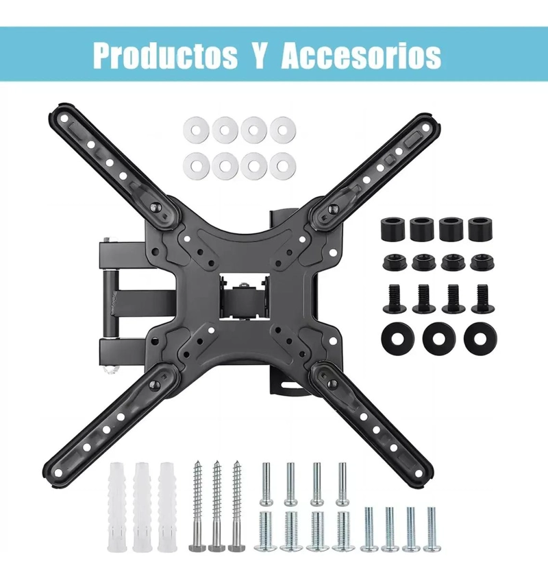 SOPORTE DE PARED AJUSTABLE PARA TV DE 18 A 60 PULGADAS - 6