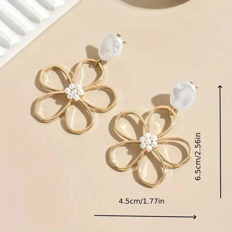 AROS COLGANTES CON DISEÑO FLORAL ELEGANTE Y SOFISTICADO - 3