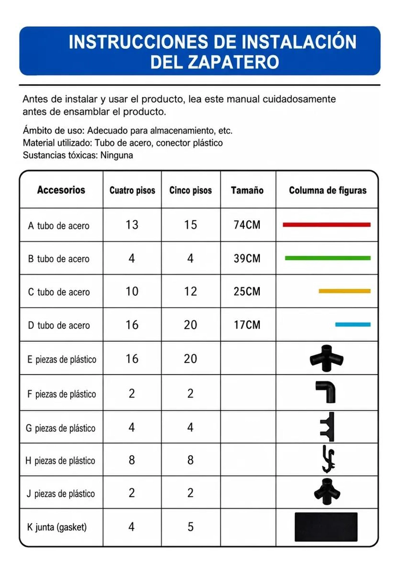PERCHERO MULTIFUNCIONAL CON ESTANTES PARA ROPA Y CALZADO - 3