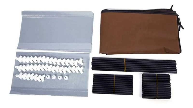 ZAPATERA ARMABLE DE TELA PLASTICA CON 8 NIVELES PARA 24 PARES - 4