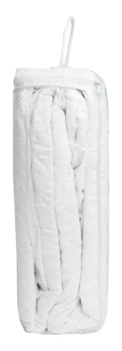 CUBRE COLCHON IMPERMEABLE 2 PLAZAS BLANCO RAYADO - 2