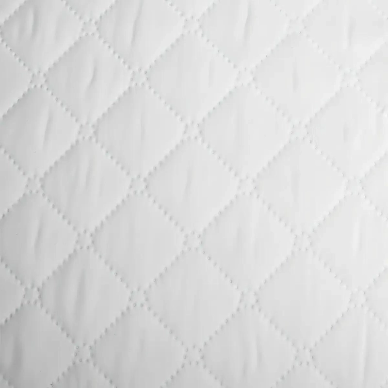 CUBRE COLCHON IMPERMEABLE 2 PLAZAS BLANCO RAYADO - 3