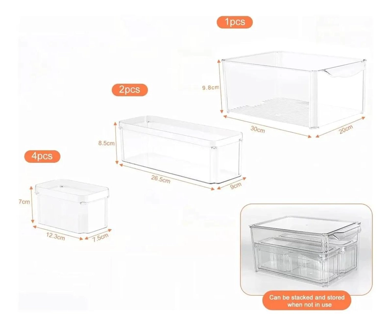 CONJUNTO DE 7 ORGANIZADORES PARA REFRIGERADOR - 2