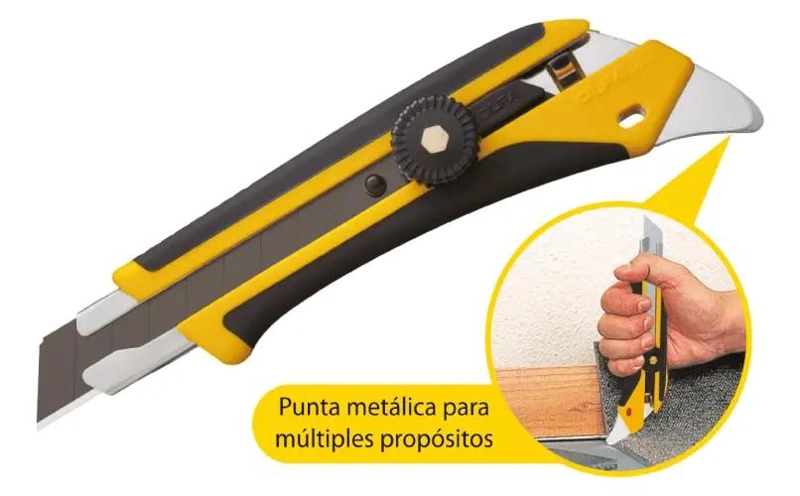 CUCHILLO INDUSTRIAL ANTIDESLIZANTE 18MM PARA CORTES PRECISOS - 1