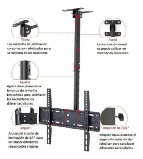 SOPORTE AJUSTABLE PARA TV DE 26 A 60 PULGADAS EN NEGRO - 5