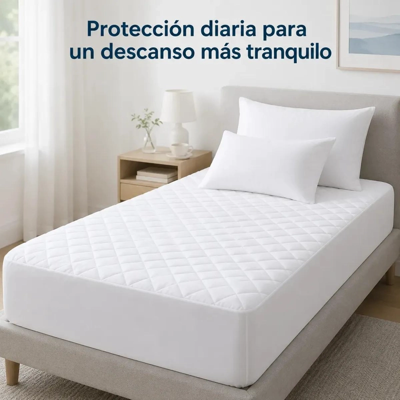 CUBRE COLCHON IMPERMEABLE HIPOALERGE NICO 1 PLAZA - 10