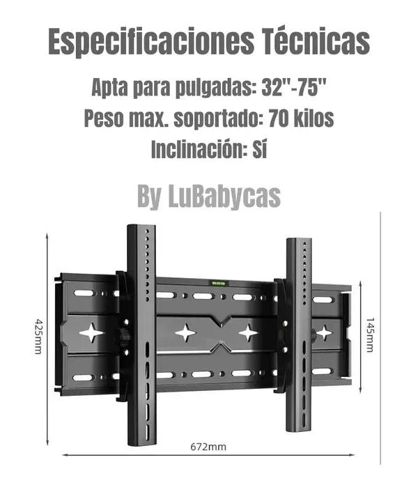 SOPORTE DE PARED RECLINABLE PARA TELEVISORES DE 32 A 75 PULGADAS - 6