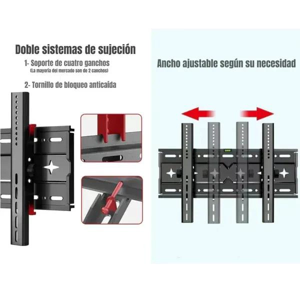 SOPORTE DE PARED RECLINABLE PARA TELEVISORES DE 32 A 75 PULGADAS - 8