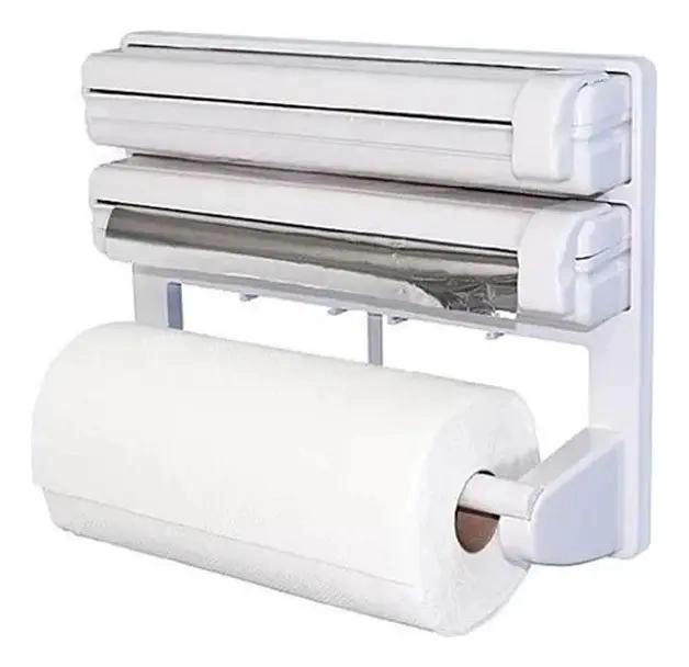 DISPENSADOR TRIPLE PARA PAPEL DE COCINA Y ALUMINIO - 1