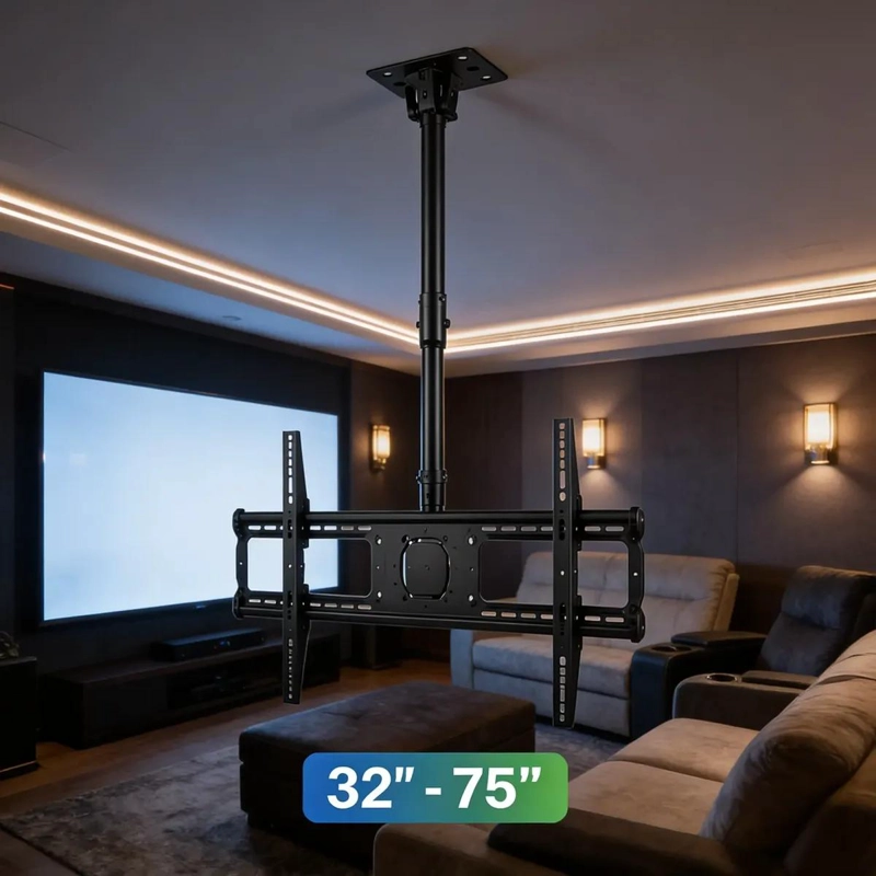 SOPORTE DE TECHO AJUSTABLE PARA TV DE 32 A 75 PULGADAS - 10