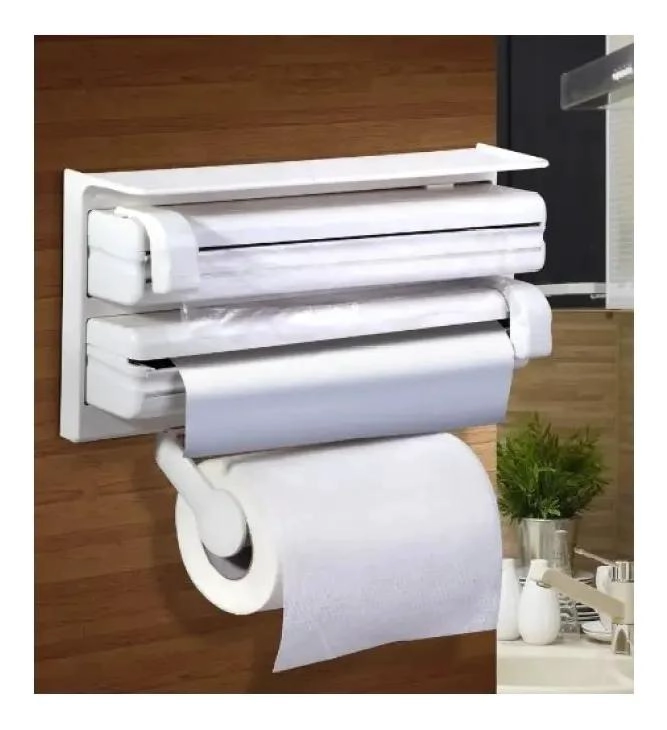 DISPENSADOR TRIPLE DE ROLLO DE TOALLA PARA COCINA - 3