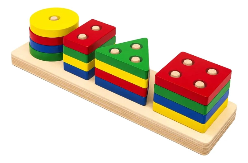 KIT MONTESSORI 8 JUEGOS DE MADERA PARA ESTIMULACION TEMPRANA - 5
