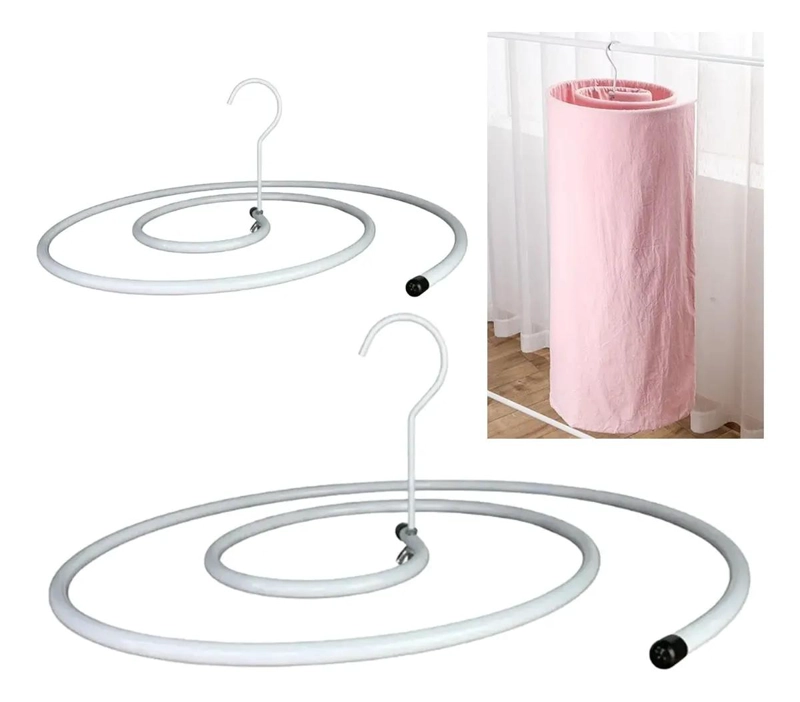 PACK DE 2 COLGADORES ESPIRAL PARA SECAR ROPA DE CAMA - 1