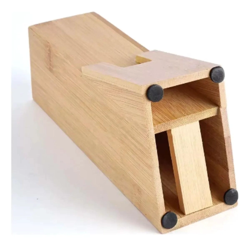 SOPORTE DE BAMBU PARA CUCHILLOS CON 5 COMPARTIMENTOS - 2