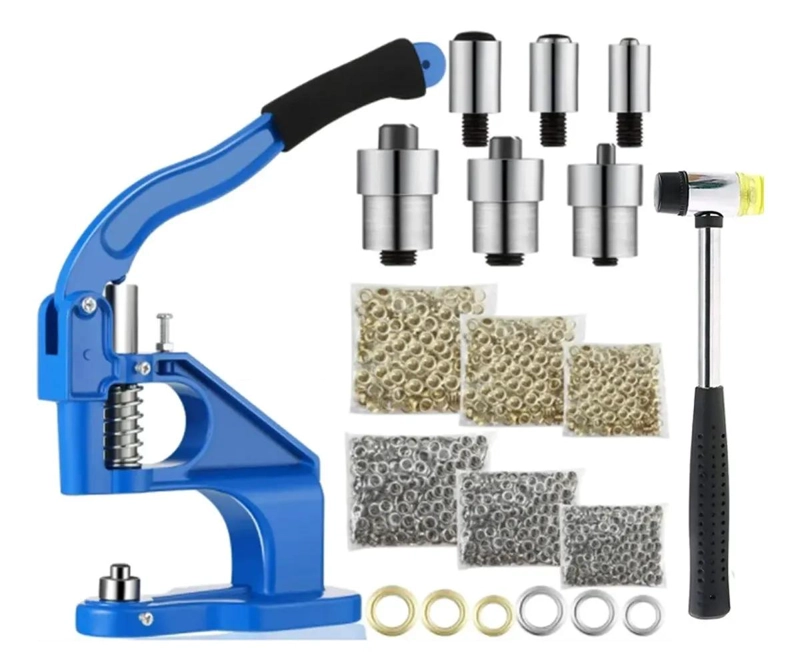 REMACHADORA MANUAL CON 3000 OJILLOS METALICOS Y TROQUELES - 1