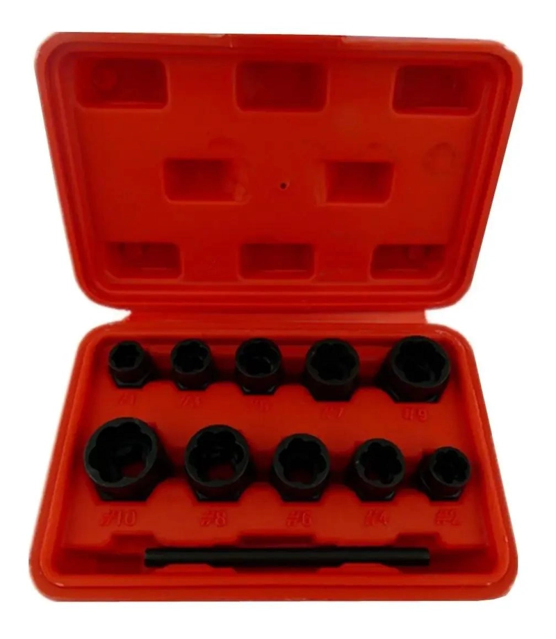 KIT DE DADOS EXTRACTORES PARA TUERCAS Y PERNOS 10 PIEZAS - 1