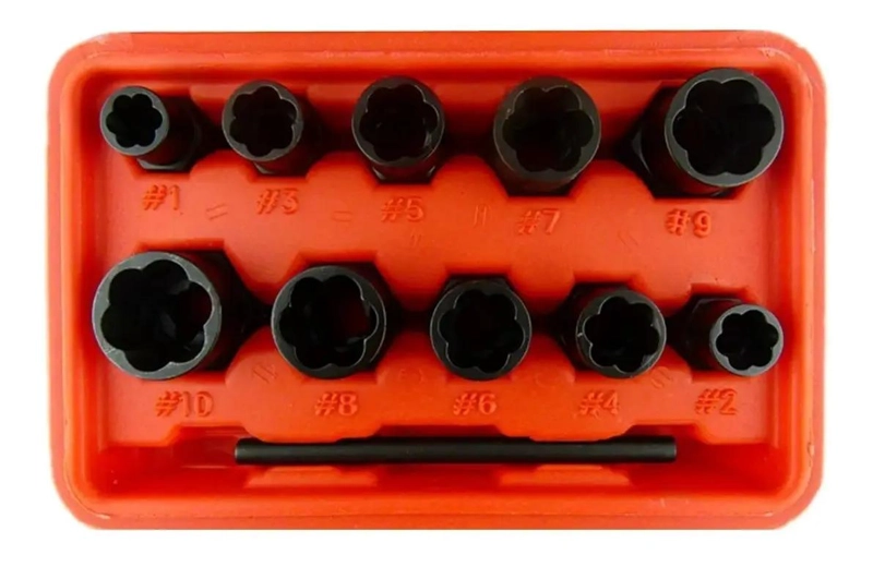 KIT DE DADOS EXTRACTORES PARA TUERCAS Y PERNOS 10 PIEZAS - 2