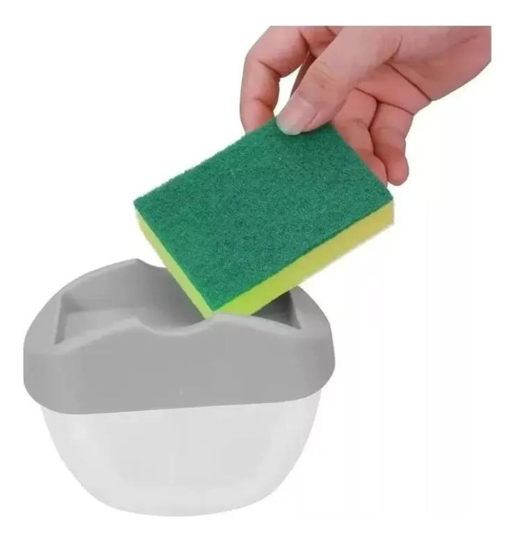 DISPENSADOR DE JABON LIQUIDO Y SOPORTE PARA ESPONJA DE COCINA - 2