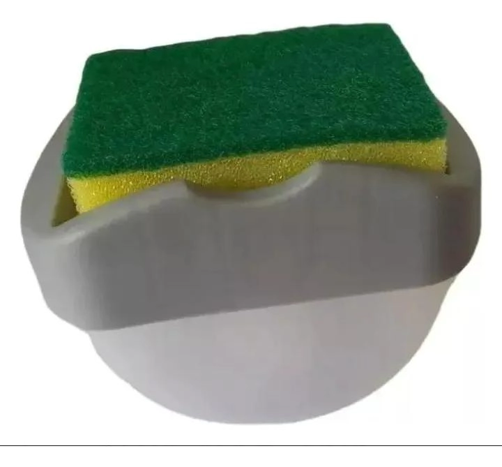 DISPENSADOR DE JABON LIQUIDO Y SOPORTE PARA ESPONJA DE COCINA - 4