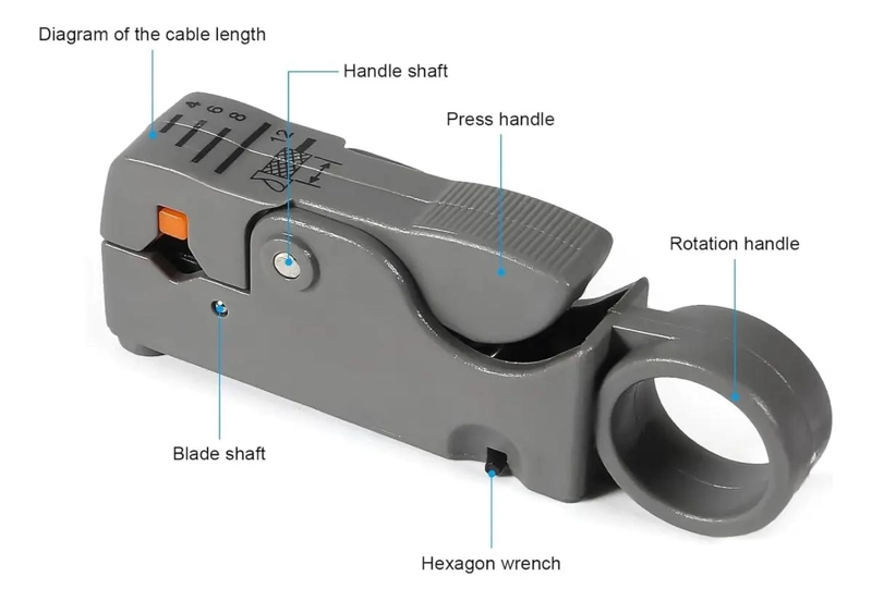ALICATES PARA PRENSAR Y PELAR CABLES - 9