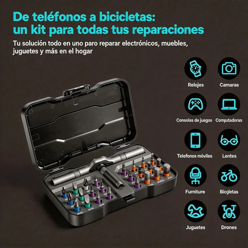 JUEGO DE DESTORNILLADORES MAGNE TICOS 24 EN 1 PARA ELECTRONICA - 3