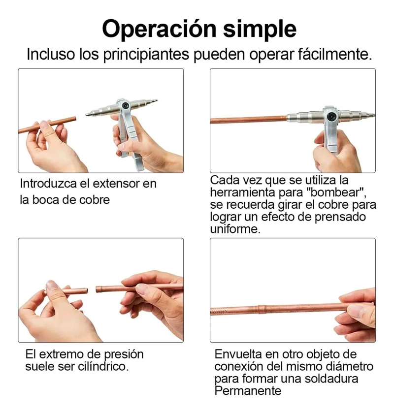 EXPANSOR DE TUBO DE COBRE MANUAL 1/4 - 7/8 PULGADA - 4