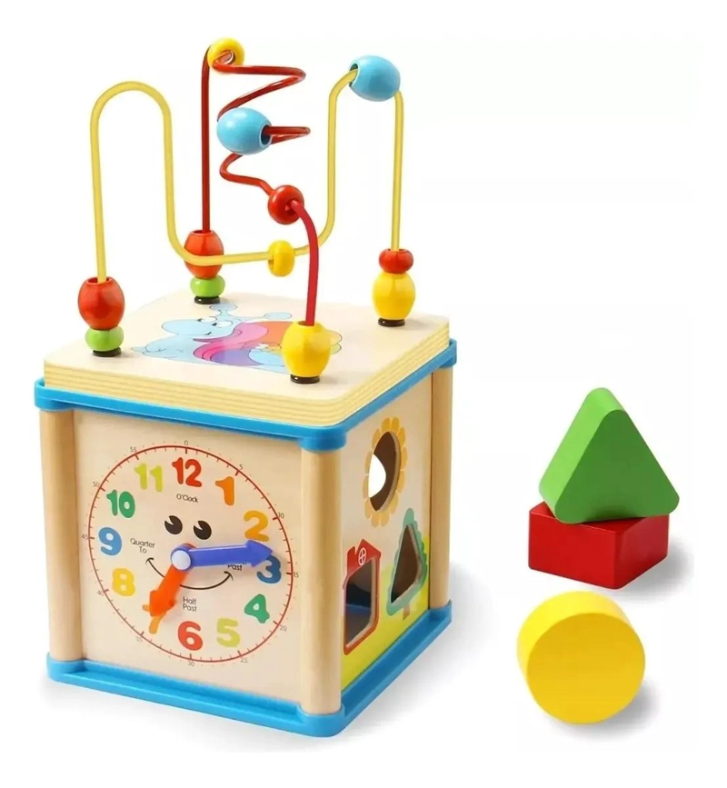 CUBO DE ENCAJE DIDACTICO DE MADERA PARA NIÑOS - 2