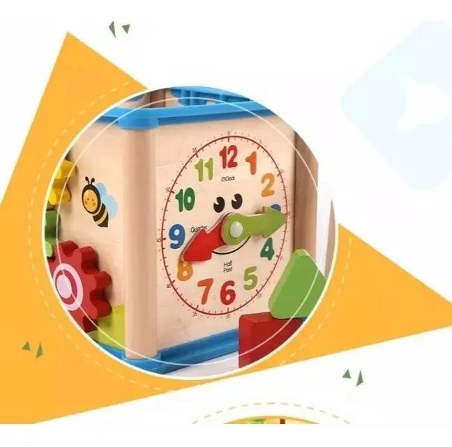 CUBO DE ENCAJE DIDACTICO DE MADERA PARA NIÑOS - 8