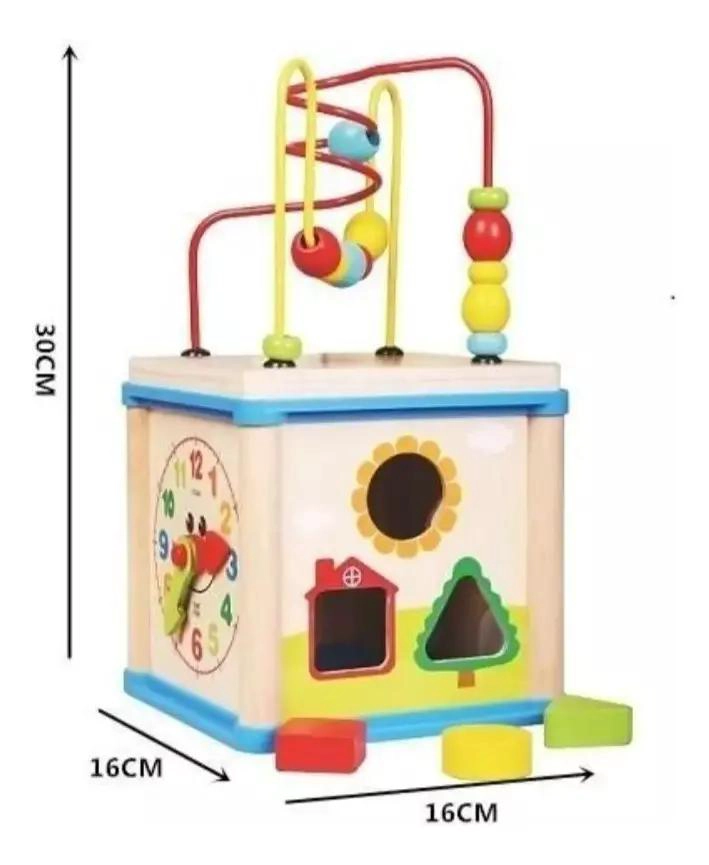 CUBO DE ENCAJE DIDACTICO DE MADERA PARA NIÑOS - 9