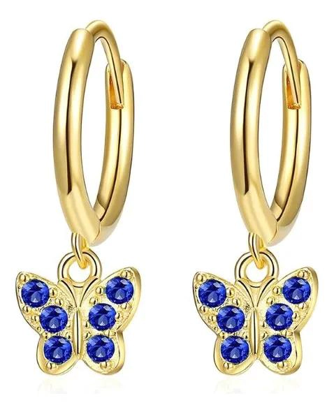 AROS DE PLATA ITALIANA CON CIRCONES ELEGANTES PARA MUJER - 1