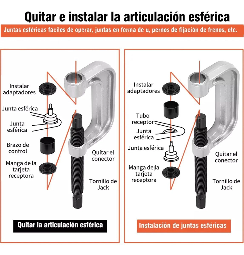 KIT DE HERRAMIENTAS PARA EXTRACCION DE ROTULAS 21 PIEZAS - 6