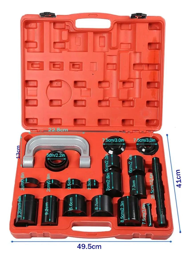 KIT DE HERRAMIENTAS PARA EXTRACCION DE ROTULAS 21 PIEZAS - 9