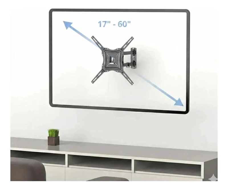 SOPORTE ARTICULADO PARA TV DE 17 A 60 PULGADAS, AJUSTABLE Y NEGRO - 2