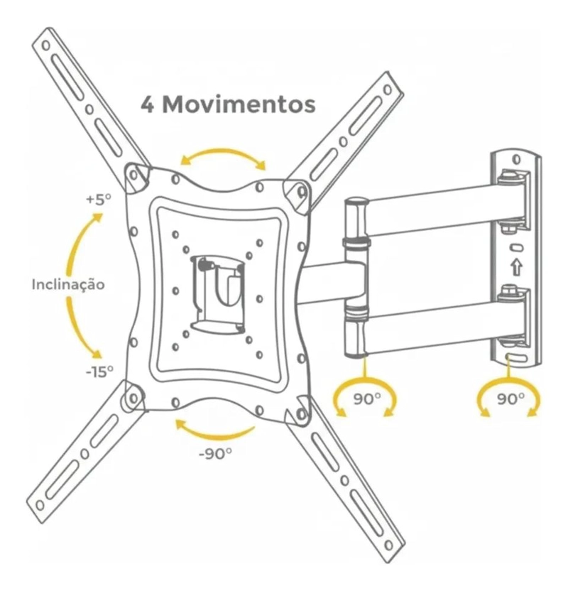 SOPORTE ARTICULADO PARA TV DE 17 A 60 PULGADAS, AJUSTABLE Y NEGRO - 8