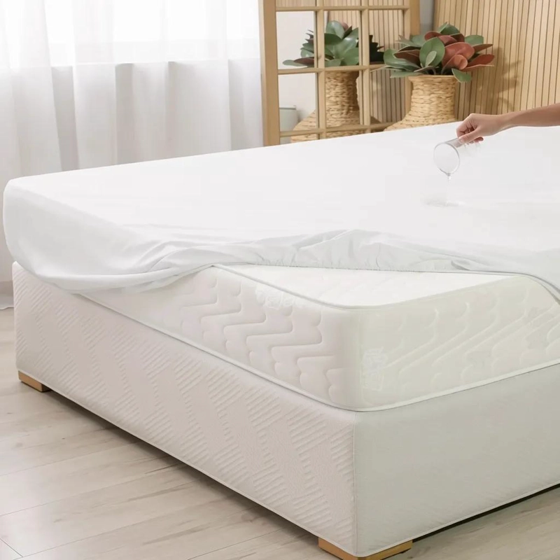 PROTECTOR DE COLCHON IMPERMEABLE Y SUAVE PARA HOGAR - 1
