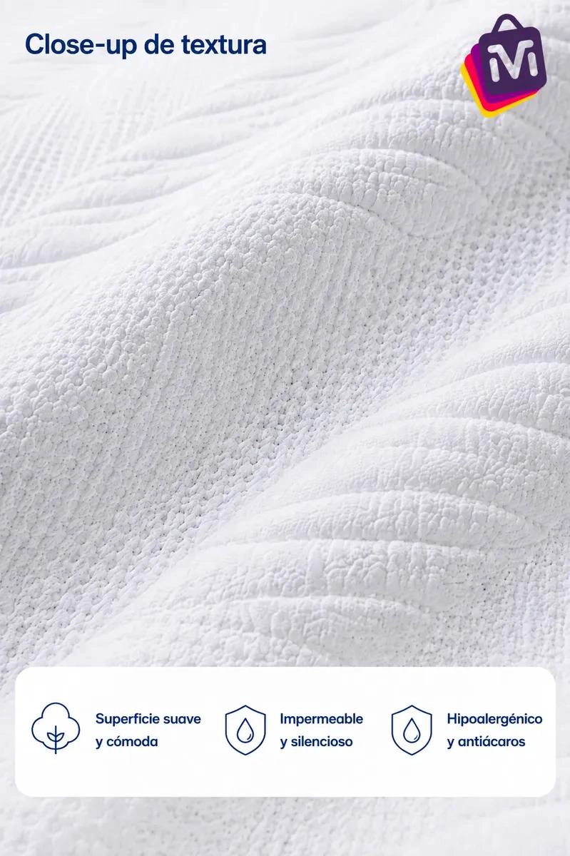 PROTECTOR DE COLCHON IMPERMEABLE Y SUAVE PARA HOGAR - 4