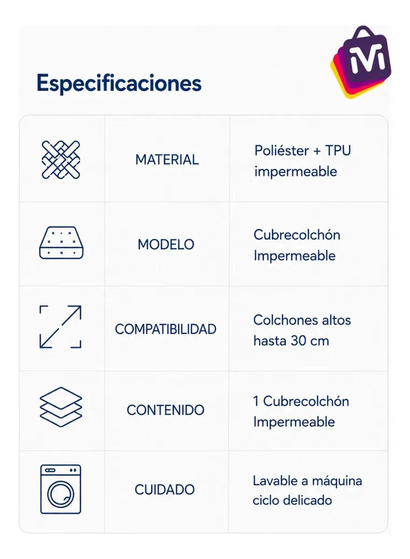 PROTECTOR DE COLCHON IMPERMEABLE Y SUAVE PARA HOGAR - 7