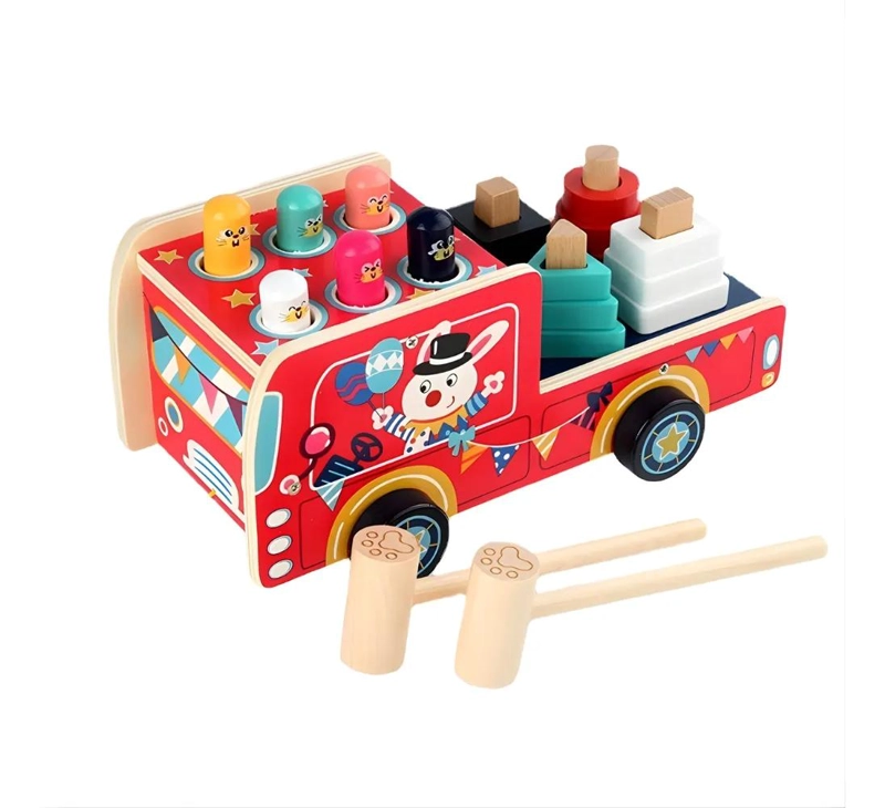 JUGUETE DIDACTICO DE MADERA PARA MOTRICIDAD Y COORDINACION - 1