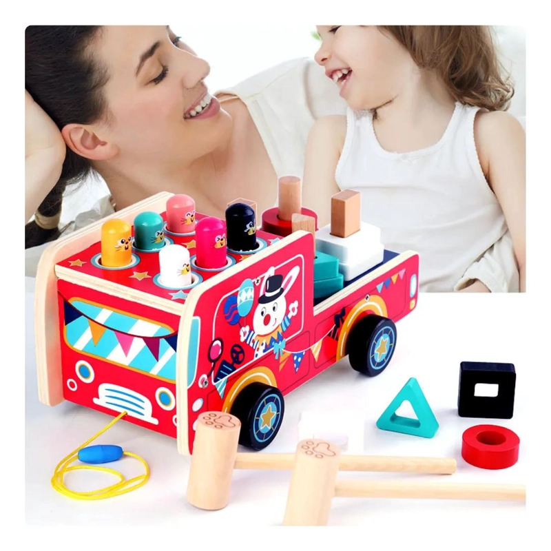 JUGUETE DIDACTICO DE MADERA PARA MOTRICIDAD Y COORDINACION - 2