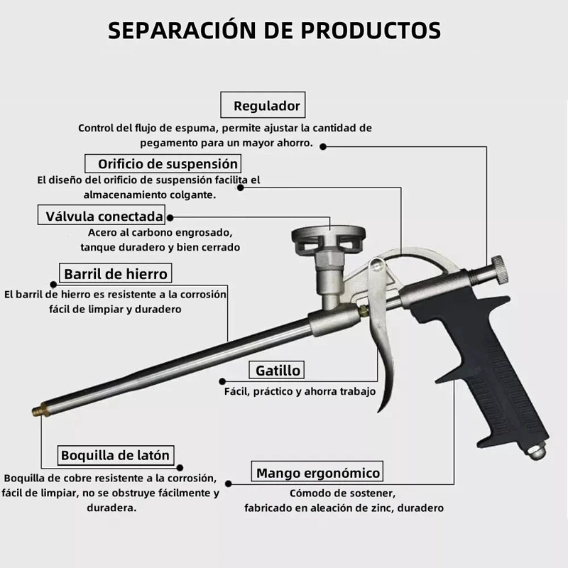 PISTOLA DE APLICACION DE ESPUMA EXPANDIBLE PARA SELLADO - 5