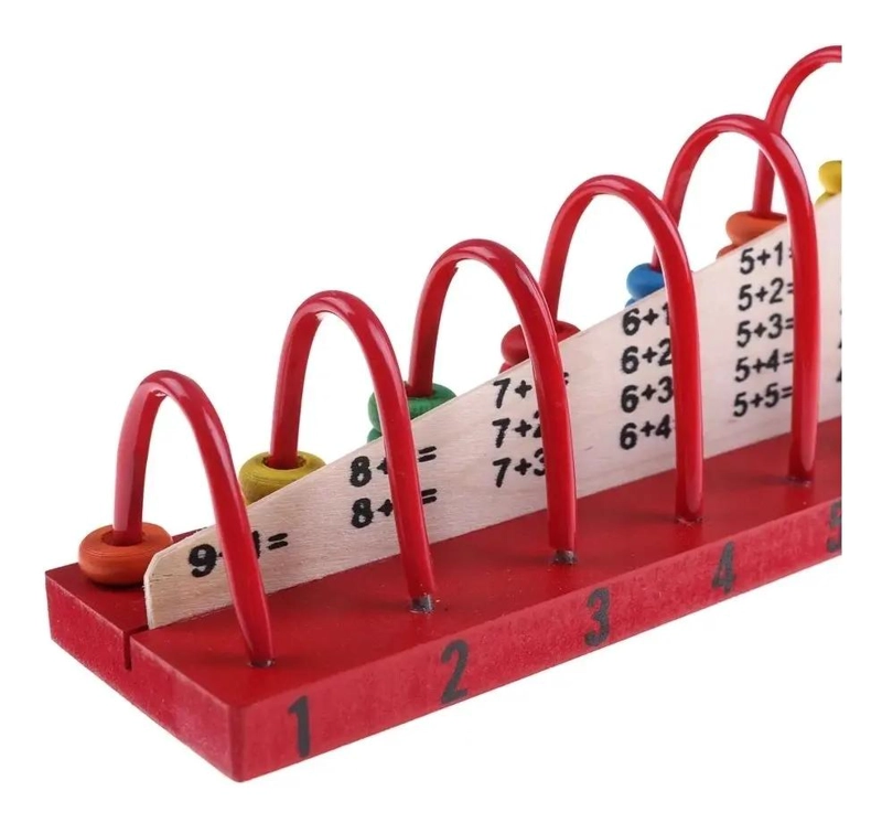 ABACO DE MADERA DIDACTICO PARA APRENDIZAJE MATEMATICO - 8