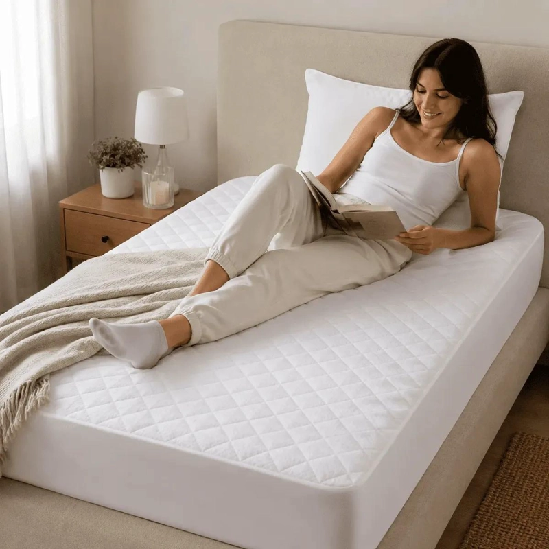 CUBRE COLCHON IMPERMEABLE 1 PLAZA PARA PROTECCION DIARIA - 3