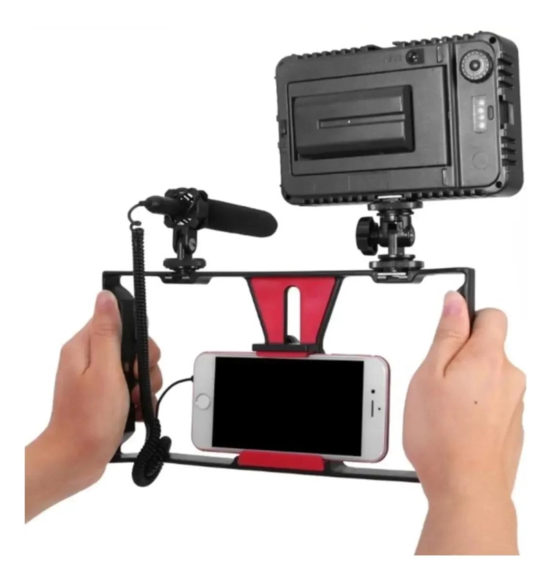 SOPORTE ESTABILIZADOR MANUAL PARA SMARTPHONE CON JAULA - 1