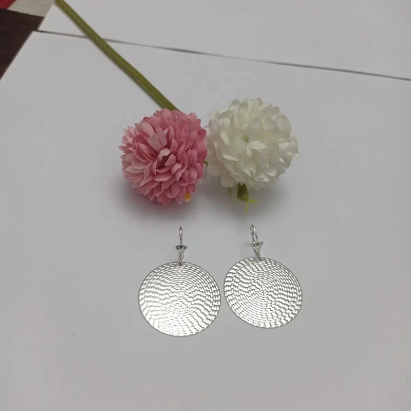 AROS COLGANTES ESFERA CORRUGADA CON BAÑO DE ORO 18K HIPOALERGE NICOS - 4