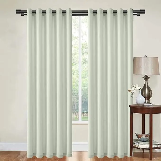 DOBLES TUBO CORTINEROS MODERNOS DE METAL AJUSTABLES 0.8 A 1.5M COLOR NEGRO - 2