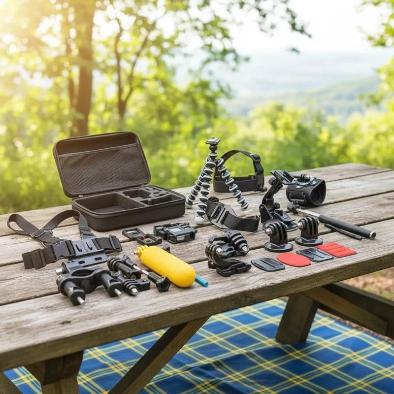 KIT COMPLETO DE ACCESORIOS PARA CAMARAS DEPORTIVAS 28 PIEZAS - 2