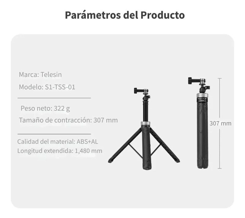 BASTON TRIPODE SELFIE EXTENSIBLE 1.5M 360° PARA CAMARAS - 8