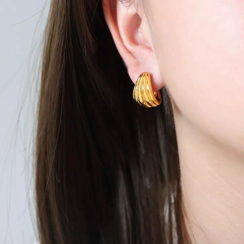 AROS BAÑADOS EN ORO 18K DISEÑO EXCLUSIVO Y ELEGANTE - 3