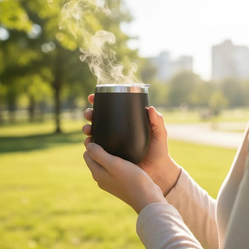 VASO TE RMICO MATE 360ML CON TAPA COLOR NEGRO - 2